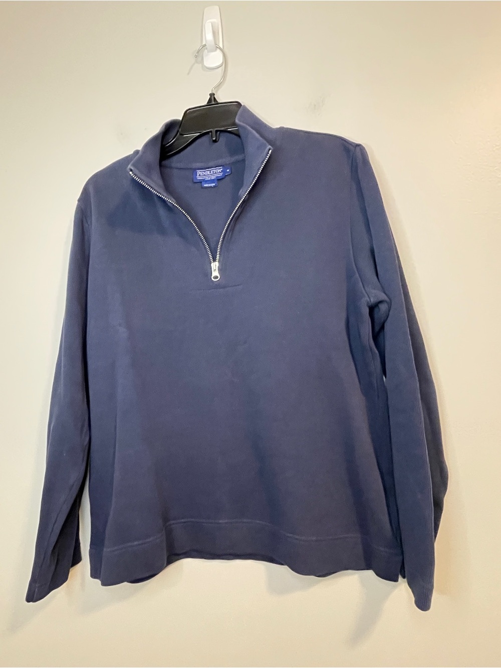 Pendleton Men's Navy Quartet-Zip Pullover